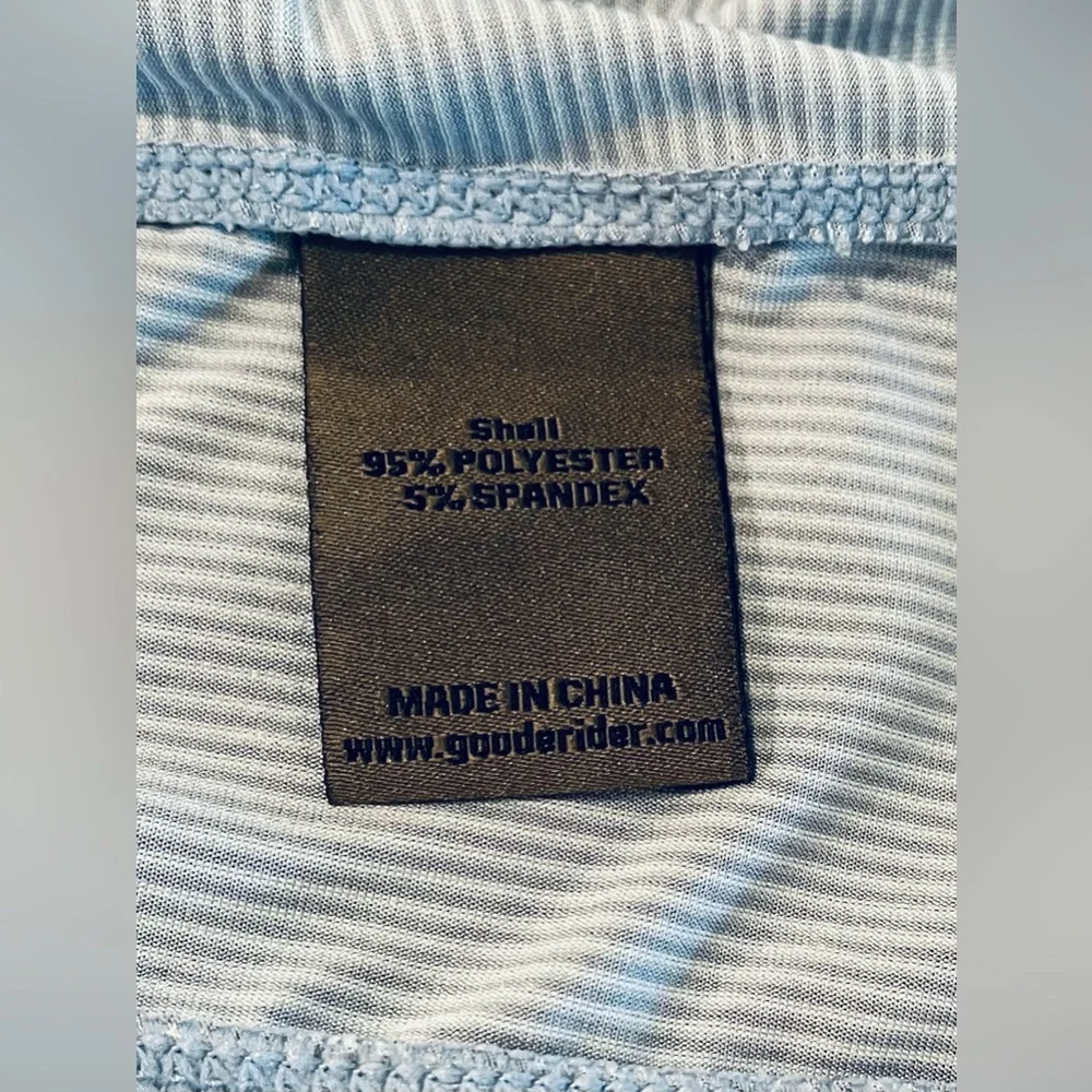 Goode Rider Perfect Sport Shirt 1/4 Zip mock Neck light Blue SZ. XLG equestrian - Picture 4 of 16